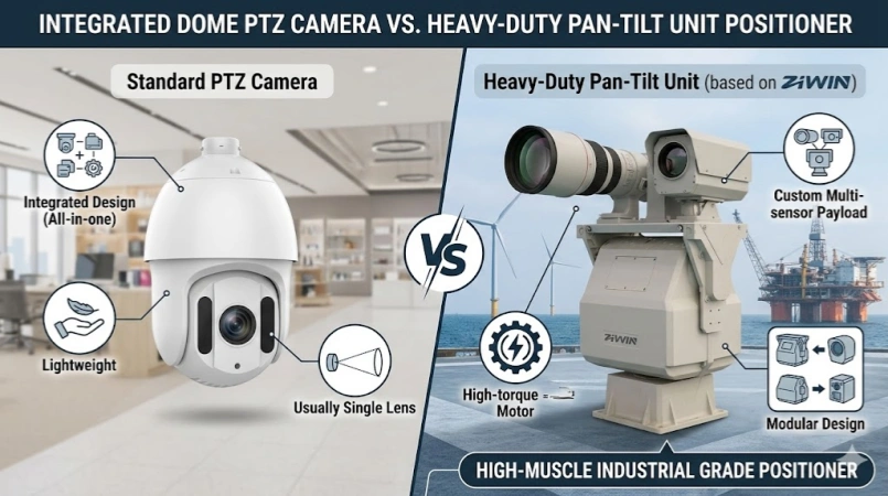 Pinagsamang PTZ Cameras kumpara sa Heavy-Duty Pan-Tilt Positioners: Alin ang Kailangan Mo?